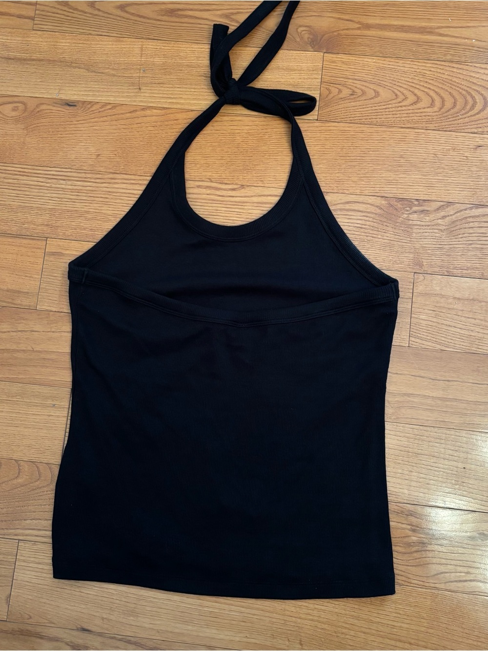 KOTN Ribbed Black Halter Tank - Picture 4 of 7